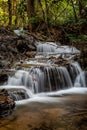 Ka Ngae Sot Waterfall 2st floor at Thung Yai Naresuan Wildlife Sanctuary National Park East side - Tak Province of Thailand Royalty Free Stock Photo