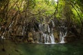 Ka Ngae Sot Waterfall 3st floor at Thung Yai Naresuan Wildlife Sanctuary National Park East side - Tak Province of Thailand Royalty Free Stock Photo