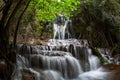 Ka Ngae Sot Waterfall 4st floor at Thung Yai Naresuan Wildlife Sanctuary National Park East side - Tak Province of Thailand Royalty Free Stock Photo