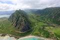 Kaaawa Valley in Kualoa Ranch Royalty Free Stock Photo