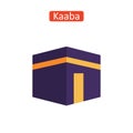 Kaaba building flat icons set.