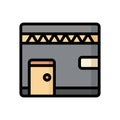 Kaaba building icon outline color