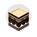 Kaaba flat illustration. islam icon