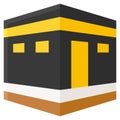 Kaaba icon, great mosque of mecca vector