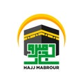 Kaaba icon for hajj mabrour Royalty Free Stock Photo