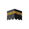 Kaaba icon. Kaaba mecca mosque vector illustration. Suitable for Hajj, Ramadan, or Islamic themes