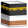 Kaaba in Mecca isolated on white Royalty Free Stock Photo
