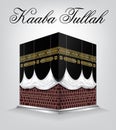 Kaaba, Mekkah Islamic sacred Masjid-Al-Haram in grey background Royalty Free Stock Photo