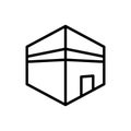 Kaaba Ramadan icon. Simple line vector elements of islam icons for ui and ux, website or mobile application