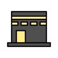 Kaaba Ramadan icon. Simple outline color vector elements of islam icons for ui and ux, website or mobile application