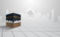 Kaaba vector for hajj mabroor in Mecca Saudi Arabia, Eid Adha Mubarak. Vector illustration