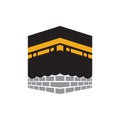 Kaabah building at mecca logo design template Royalty Free Stock Photo