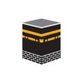 Kaabah building at mecca logo design template Royalty Free Stock Photo