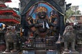 Kaal Bhairav is a Hindu shrine, in Kathmandu Durbar Square, which according to legend had been sculptured from a single stone