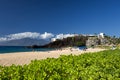Kaanapali Beach, Black Rock in the distance, Maui, Hawaii Royalty Free Stock Photo