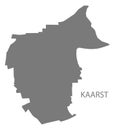 Kaarst city map with boroughs grey illustration silhouette shape Royalty Free Stock Photo