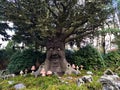 Kaatsheuvel / The Netherlands - March 29 2018: Speaking faitytale tree in Theme Park Efteling. Spring Royalty Free Stock Photo