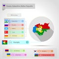 Kabardino-Balkaria Map Ethnic Infographics design vector template illustration. Ethnic map of Kabardino-Balkaria. Kabardino-Balkar