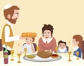 Kabbalat Shabbat, family dinner