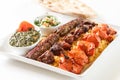 Kabob dinner platter Royalty Free Stock Photo