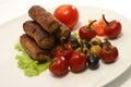 Kabob rolls with olives pepper