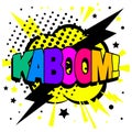 Kaboom Comic Rainbow Text Royalty Free Stock Photo