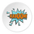 Kaboom, comic text sound effect icon circle