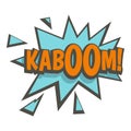 Kaboom, comic text sound effect icon