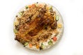 Kabsa with cooked meats - Mandi - Kabsah - Mandi Kabsah Rice with Meats and Vegetables