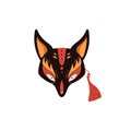 Kabuki-inspired fox mask vector illustration Royalty Free Stock Photo