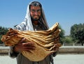 Kabul, Afghanistan: A man selling bread