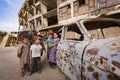 Kids in Kabul play amongst the ruins of war