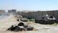 Kabul in Afghanistan: Wreckage of tanks by the roadside