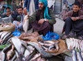 Fish seller in the streets of Kabul, Afghanistan