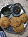 Kachori indian snacks Royalty Free Stock Photo