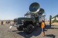 Satellite mobile station R-441-U on base truck Ural-43203 Royalty Free Stock Photo