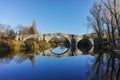 Kadin most - a 15th-century stone arch bridge over the Struma River at Nevestino Royalty Free Stock Photo