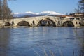 Kadin bridge over the Struma River at Nevestino, Bulgaria Royalty Free Stock Photo