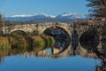 Kadin most - a 15th-century stone arch bridge over the Struma River at Nevestino, Bulgaria Royalty Free Stock Photo