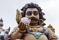 Facial closeup of Dwarapalaka at Sri Murugan Temple, Kadirampura, Karnataka, India Royalty Free Stock Photo