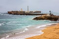 Kadiz sea front view, San Sebastian fortress, Spain