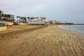 Kadiz boats on the beach in winter, Spain