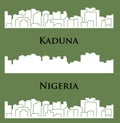 Kaduna, Nigeria city silhouette