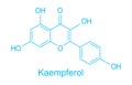 Kaempferol chemical molecule formula Royalty Free Stock Photo