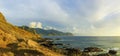 Kaena Point State Park at sunset, Oahu, Hawaii, USA Royalty Free Stock Photo