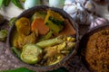 Kaeng Koey Pla is a southern Thai dish made from fish with curry paste and vegetables