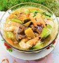 Kaeng Liang, Thai food, Isaan food, shrimp, zucchini, rest