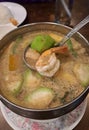 Kaeng Liang is a traditional Thai curry with a not clear curry sauce.