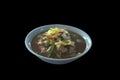 Kaeng Oom Neua or Northeastern Thai Clear Spicy Hot and Sour Soup with Beef mixed vegetables