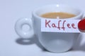 Kaffee word in German for Coffee in English Royalty Free Stock Photo